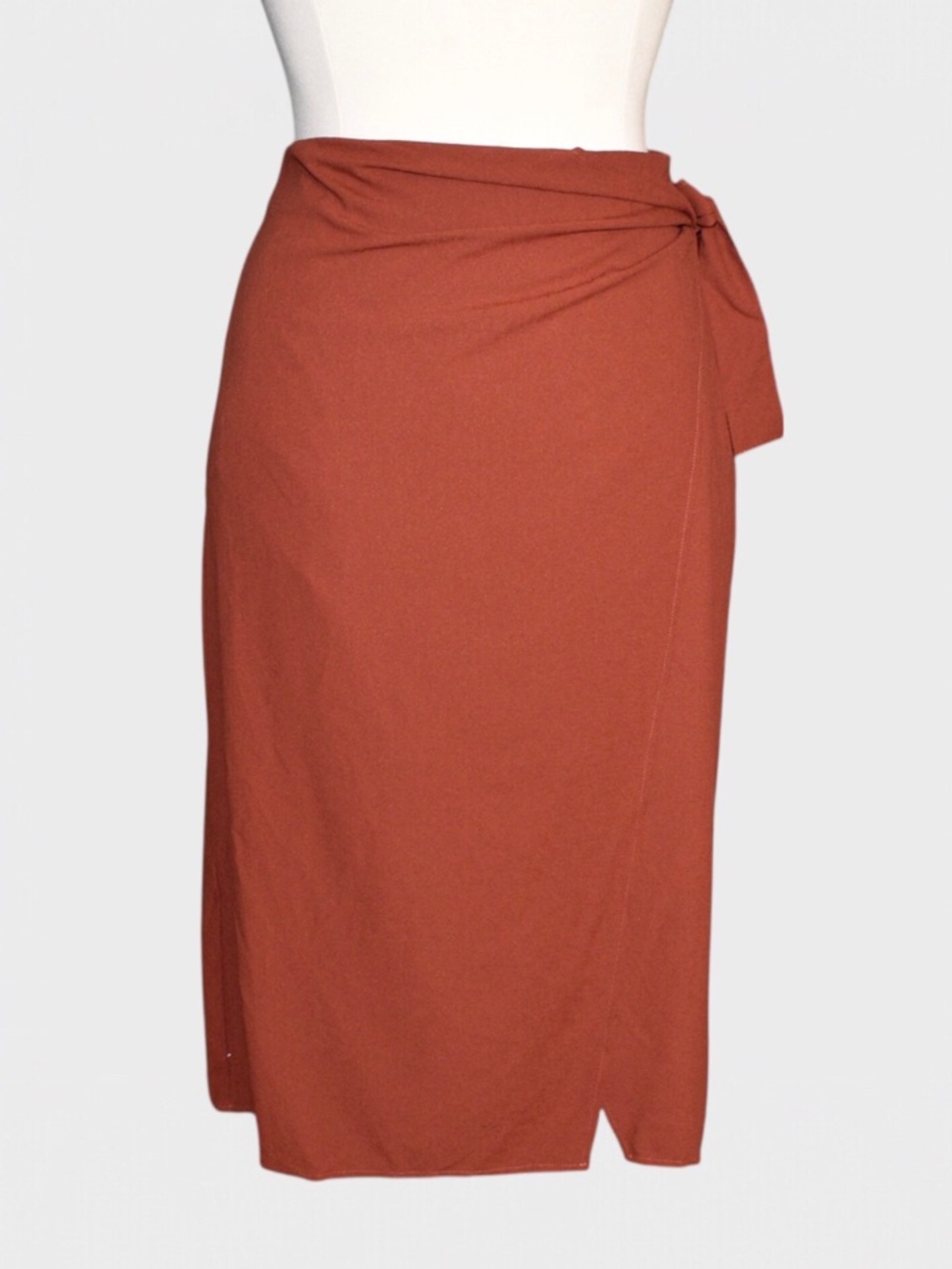 Cider Draped Wrap Midi Skirt